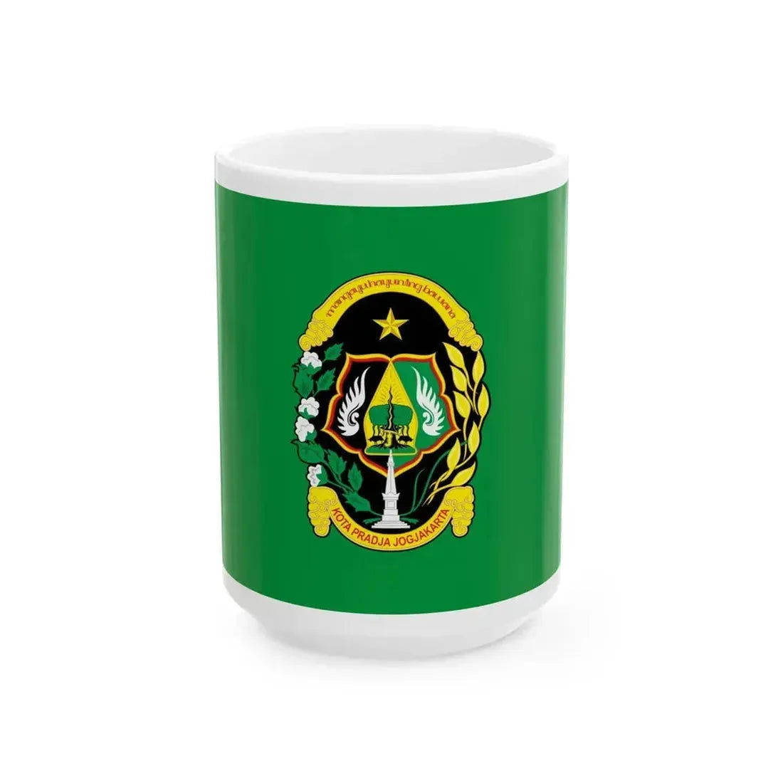 Flag of City of Yogyakarta Indonesia - White Coffee Mug 15oz - Go Mug Yourself