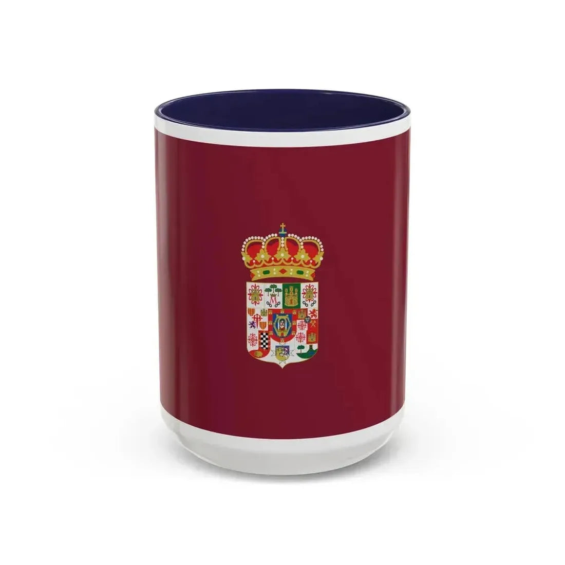 Flag of Ciudad Real Spain - Accent Coffee Mug 15oz Navy - Go Mug Yourself