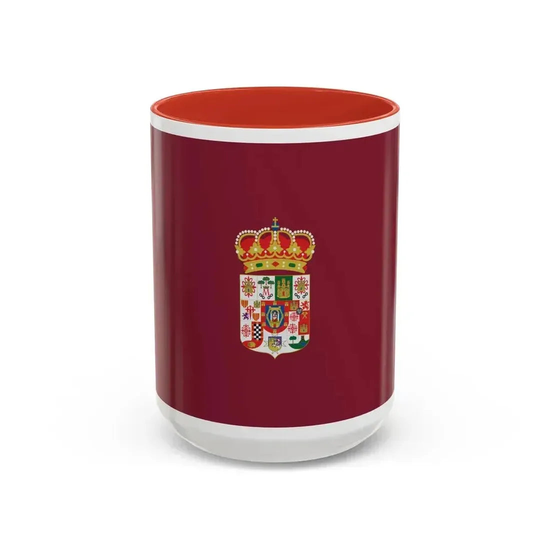 Flag of Ciudad Real Spain - Accent Coffee Mug 15oz Red - Go Mug Yourself