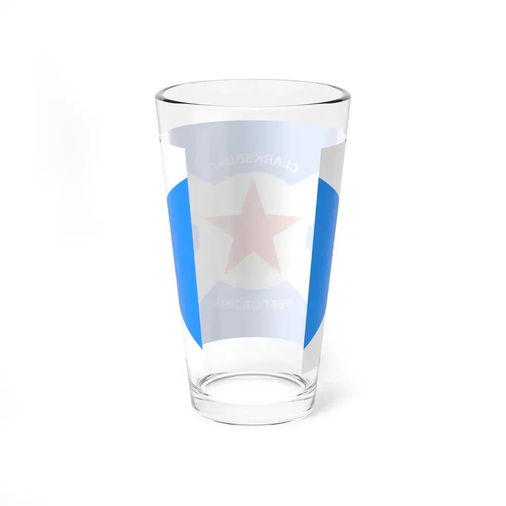 Flag of Clarksburg, West Virginia - Pint Glass 16oz - Go Mug Yourself