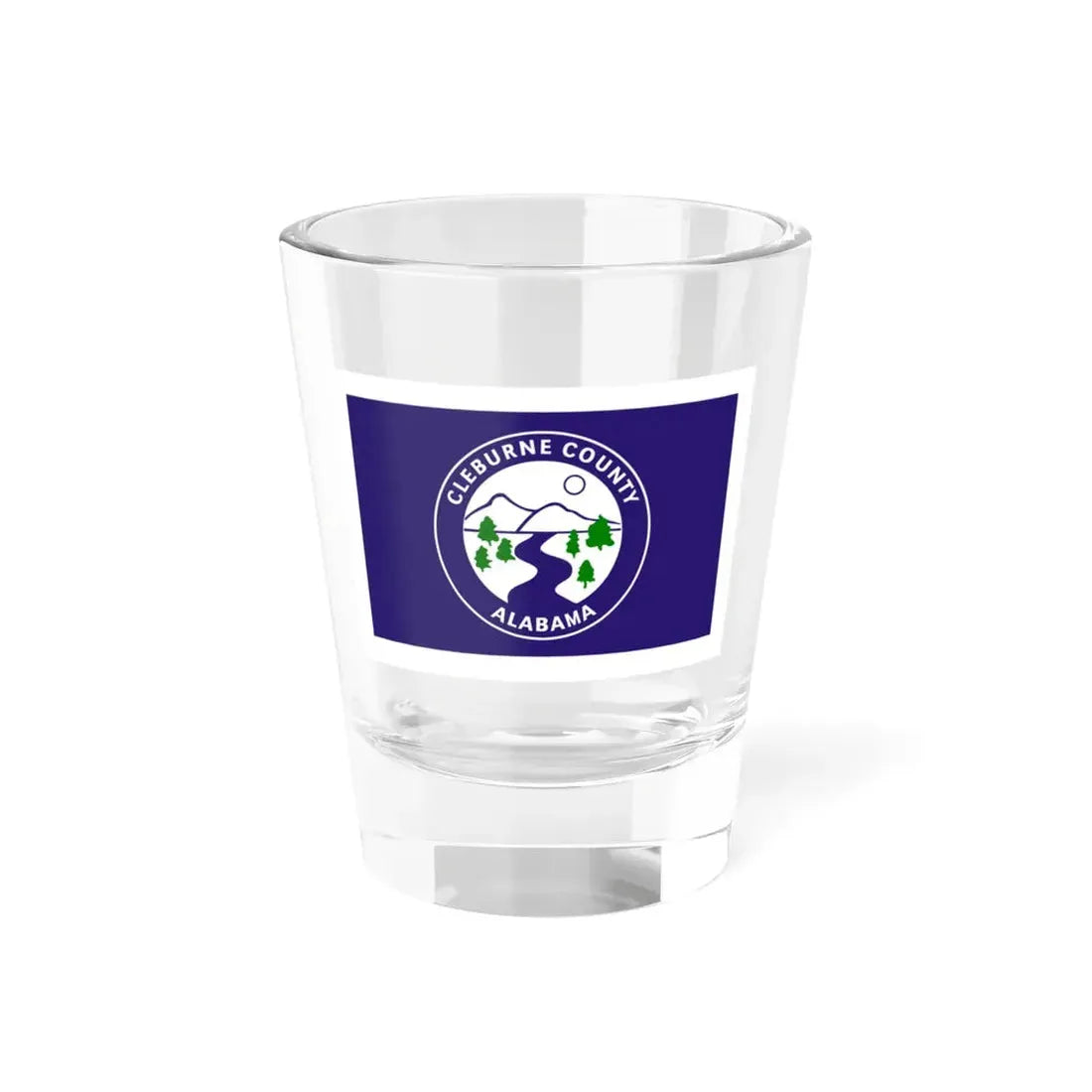 Flag of Cleburne County Alabama (United States) Shot Glass 1.5oz 1.5oz - Go Mug Yourself