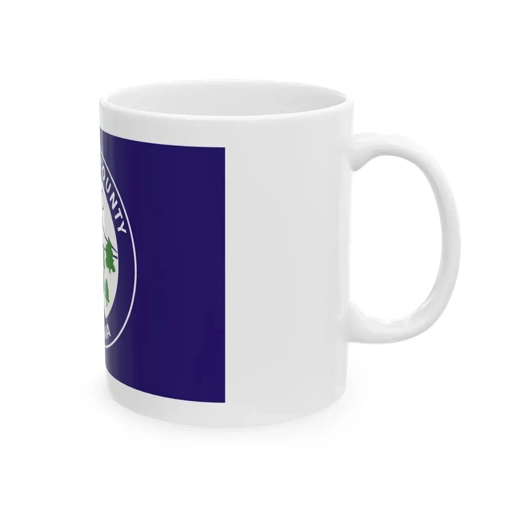 Flag of Cleburne County Alabama (United States) White Coffee Mug - Go Mug Yourself