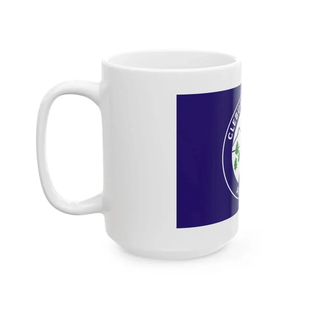 Flag of Cleburne County Alabama (United States) White Coffee Mug - Go Mug Yourself