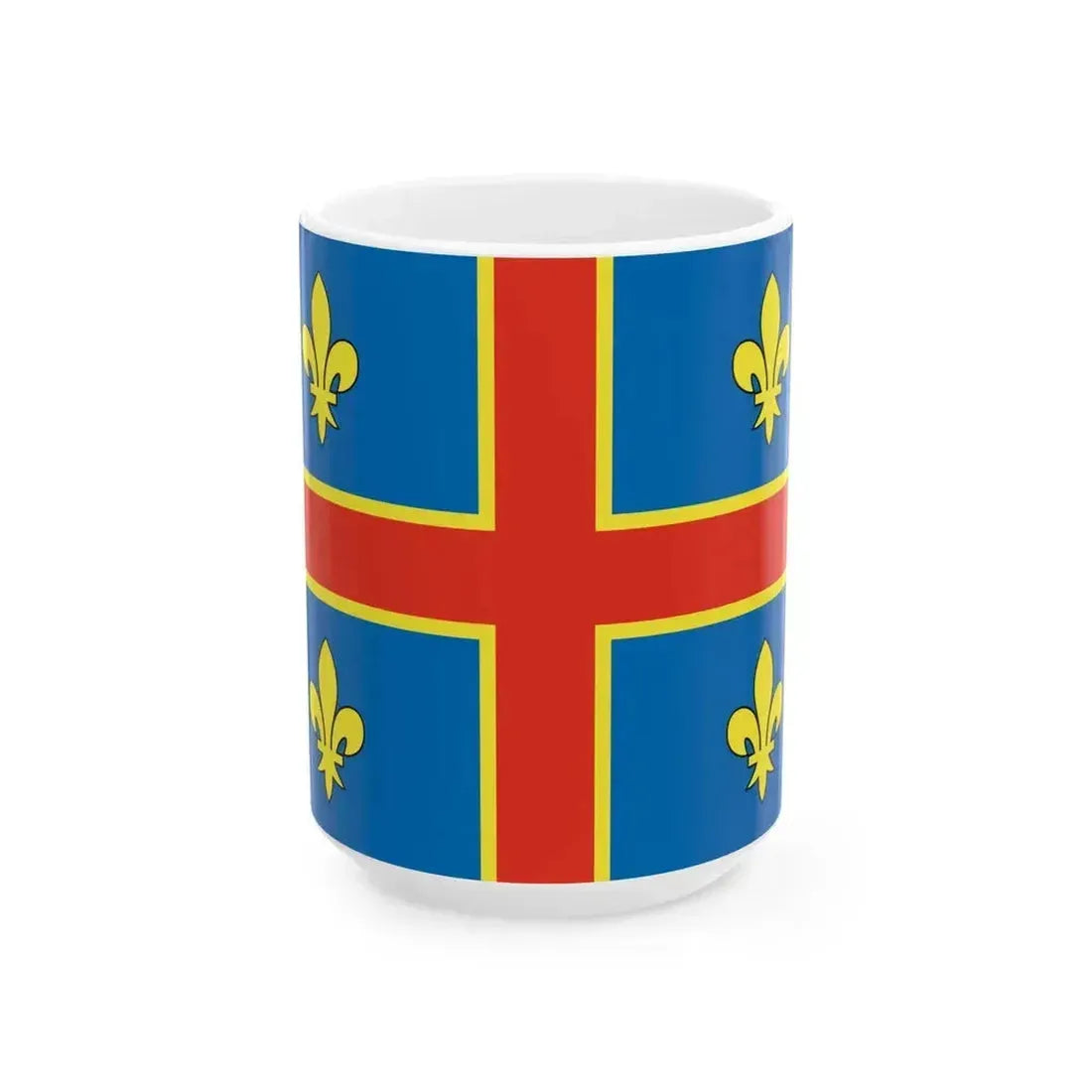 Flag of Clermont-Ferrand (France) White Coffee Mug 15oz - Go Mug Yourself