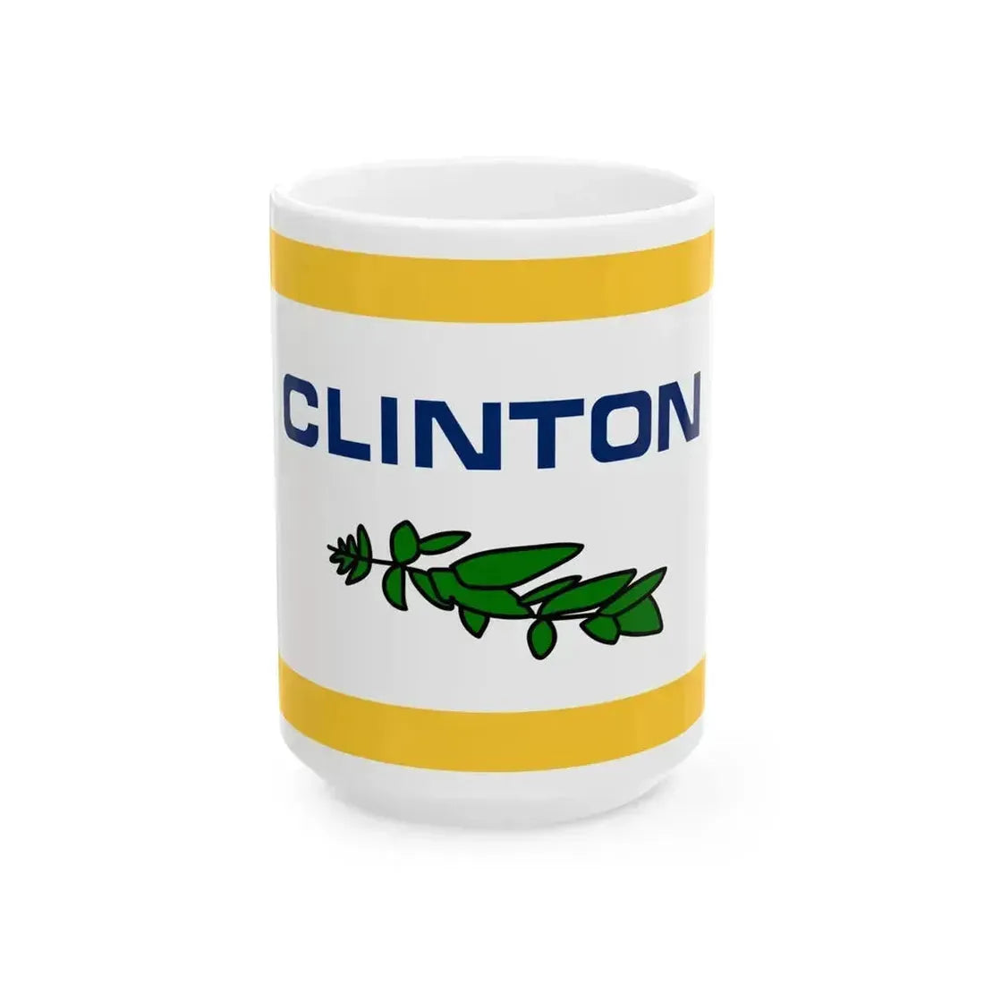 Flag of Clinton County Michigan (United States) White Coffee Mug 15oz - Go Mug Yourself