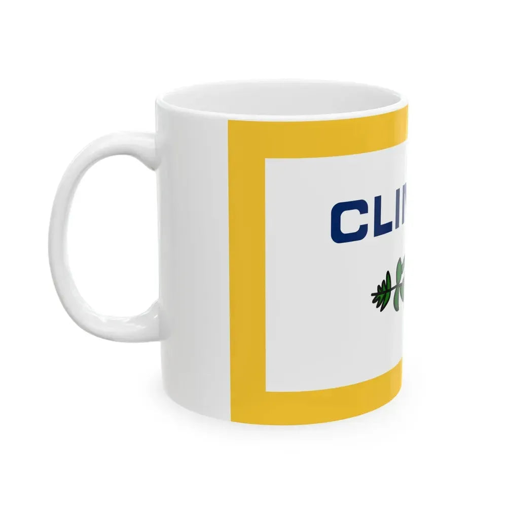 Flag of Clinton County Michigan (United States) White Coffee Mug - Go Mug Yourself