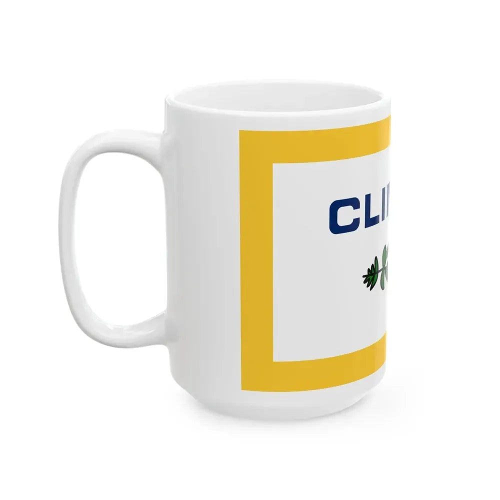 Flag of Clinton County Michigan (United States) White Coffee Mug - Go Mug Yourself