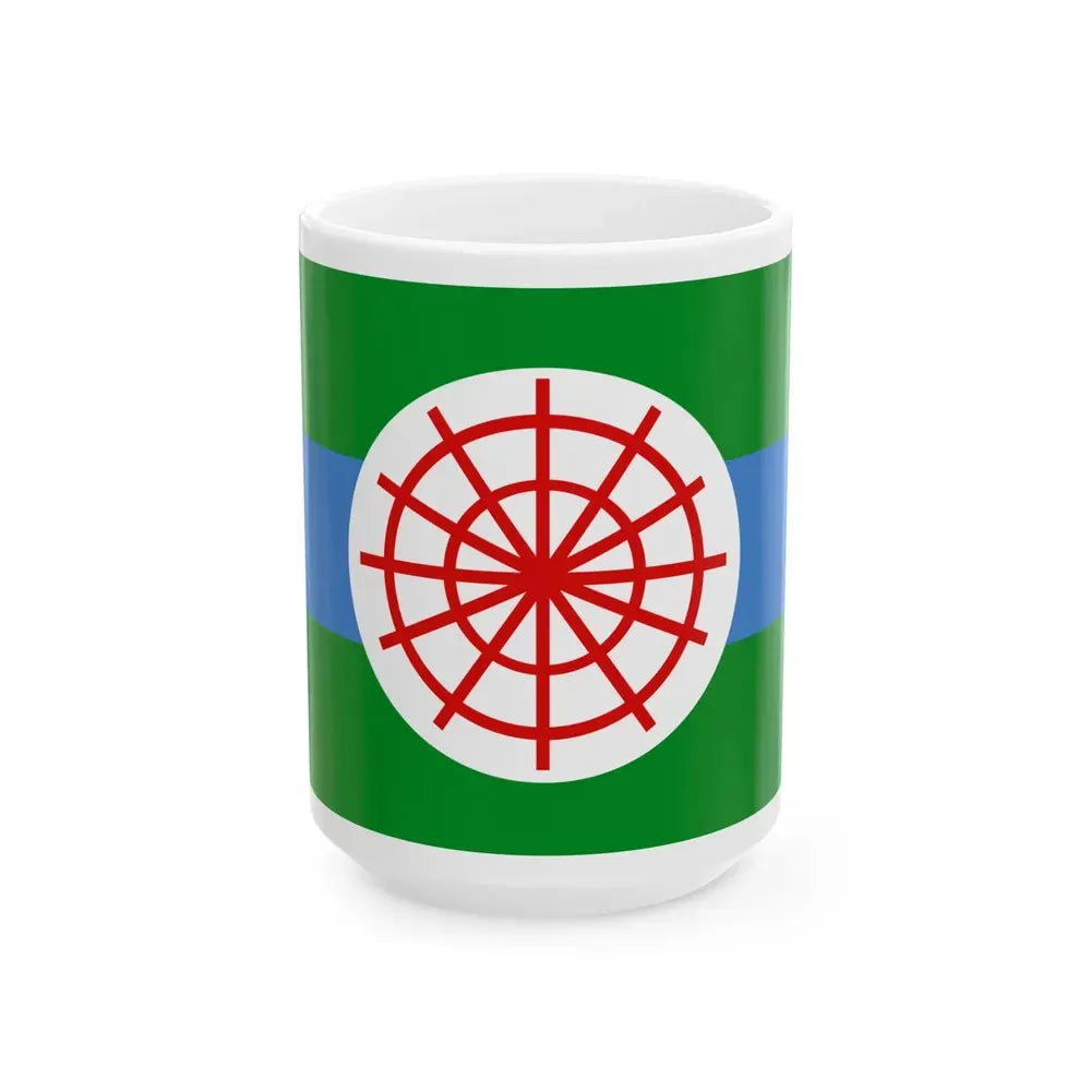 Flag of Clinton Iowa (United States) White Coffee Mug 15oz - Go Mug Yourself