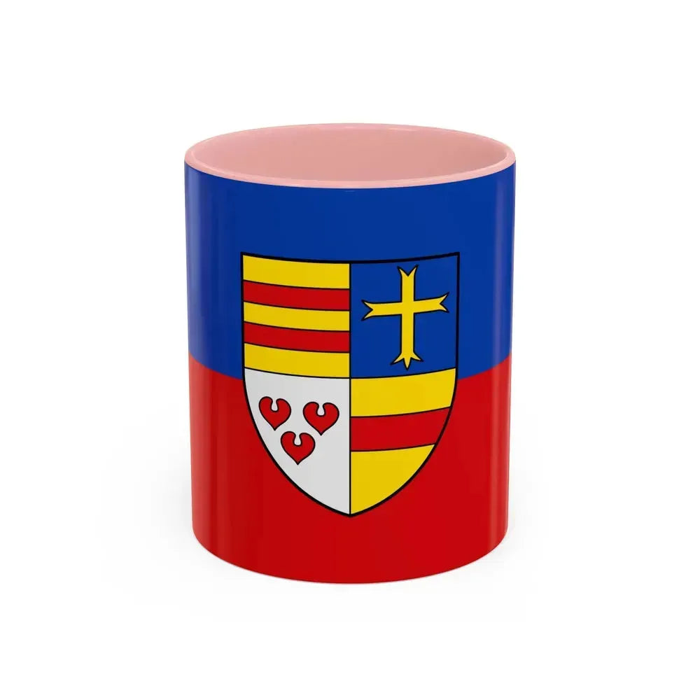 Flag of Cloppenburg Germany - Accent Coffee Mug 11oz Pink - Go Mug Yourself