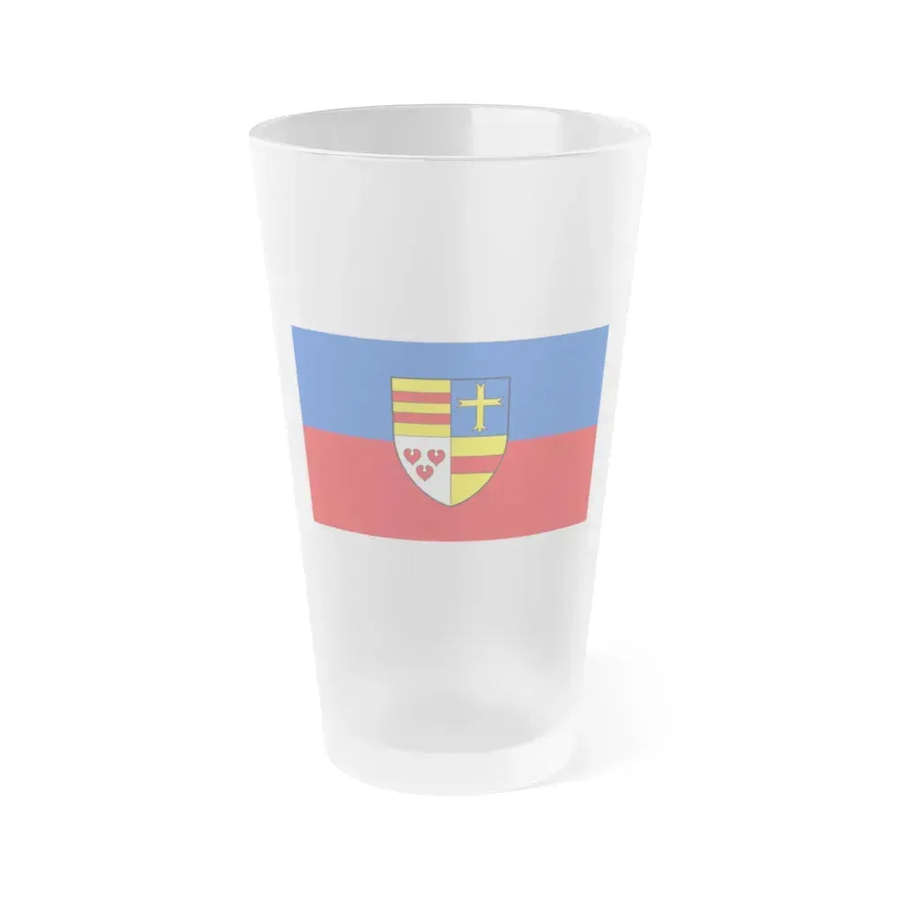 Flag of Cloppenburg Germany - Frosted Pint Glass 16oz 16oz Frosted - Go Mug Yourself