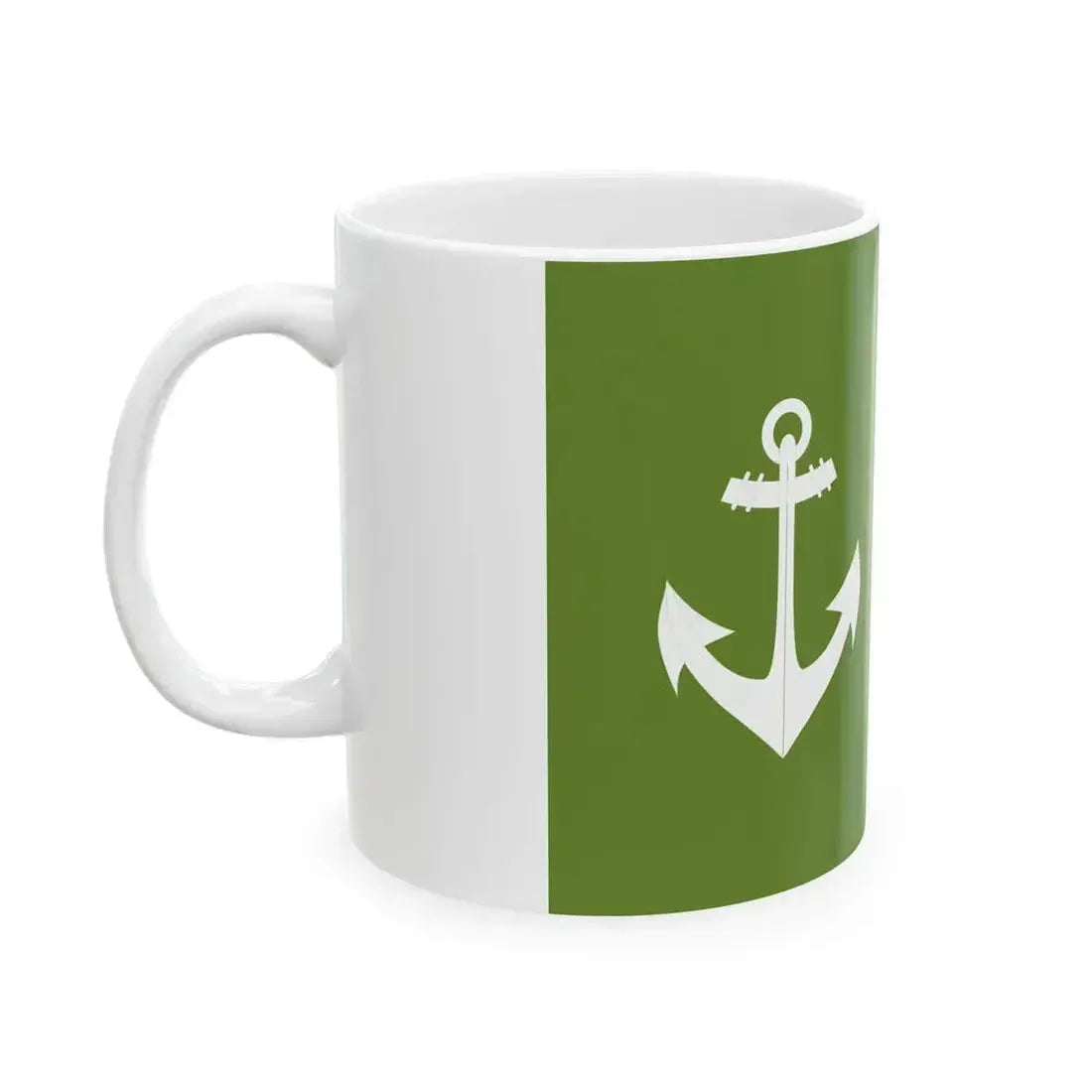Flag of Coast Guard of Romania 1966-1989 (Oman) White Coffee Mug - Go Mug Yourself