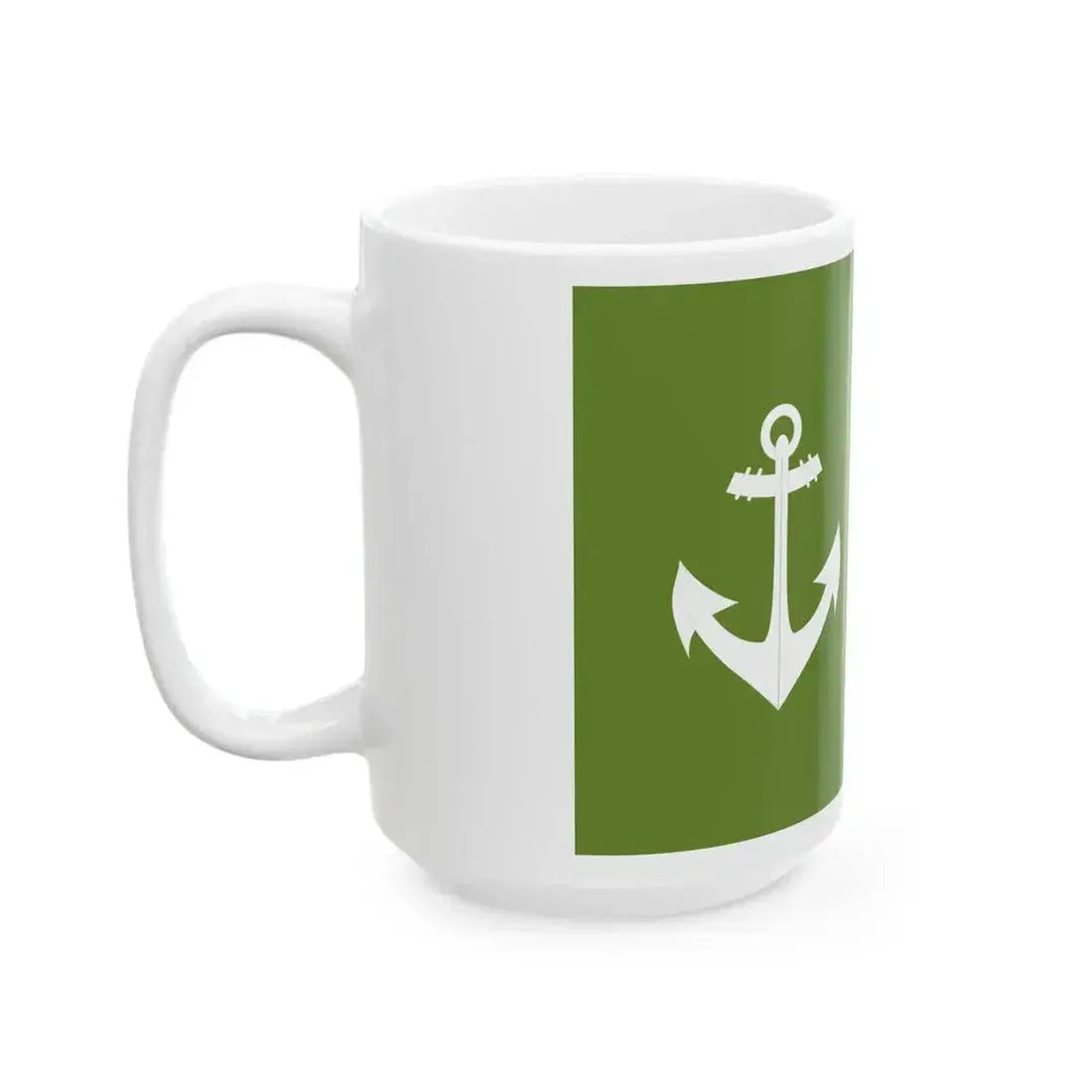 Flag of Coast Guard of Romania 1966-1989 (Oman) White Coffee Mug - Go Mug Yourself