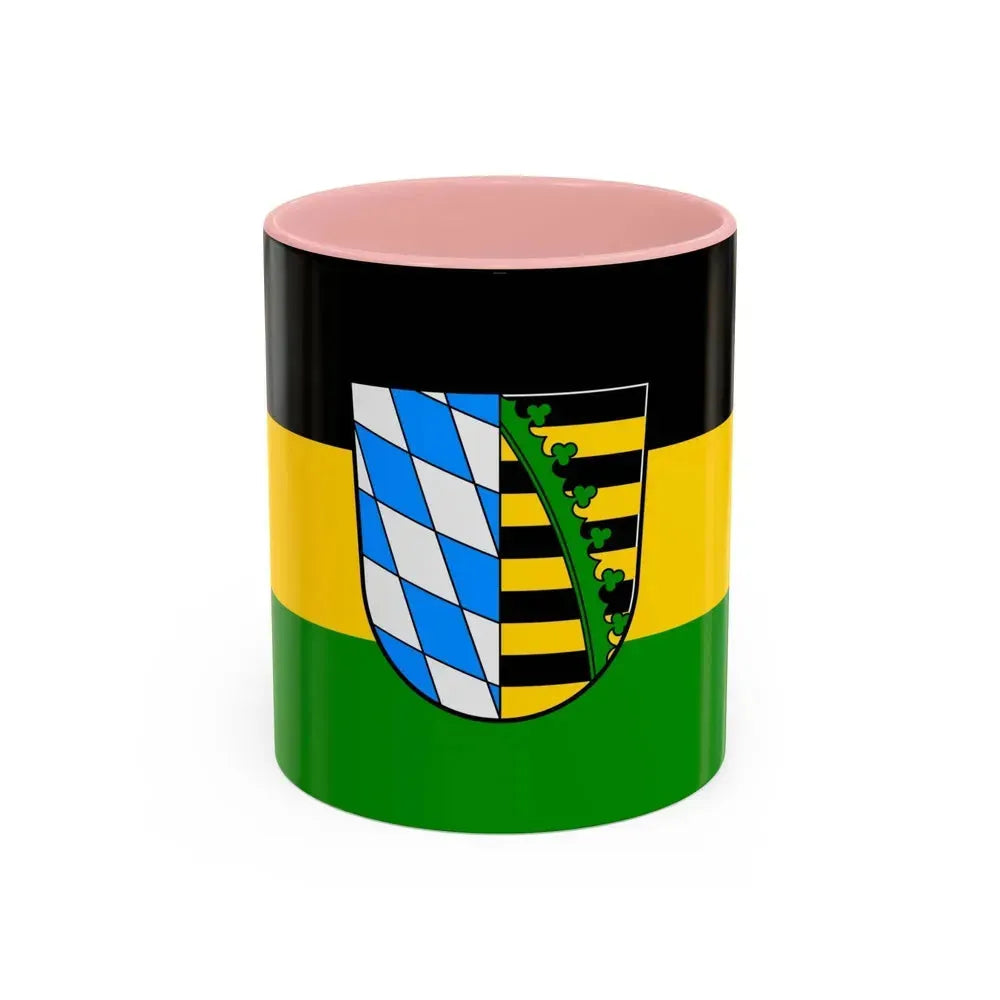 Flag of Coburg Germany - Accent Coffee Mug 11oz Pink - Go Mug Yourself