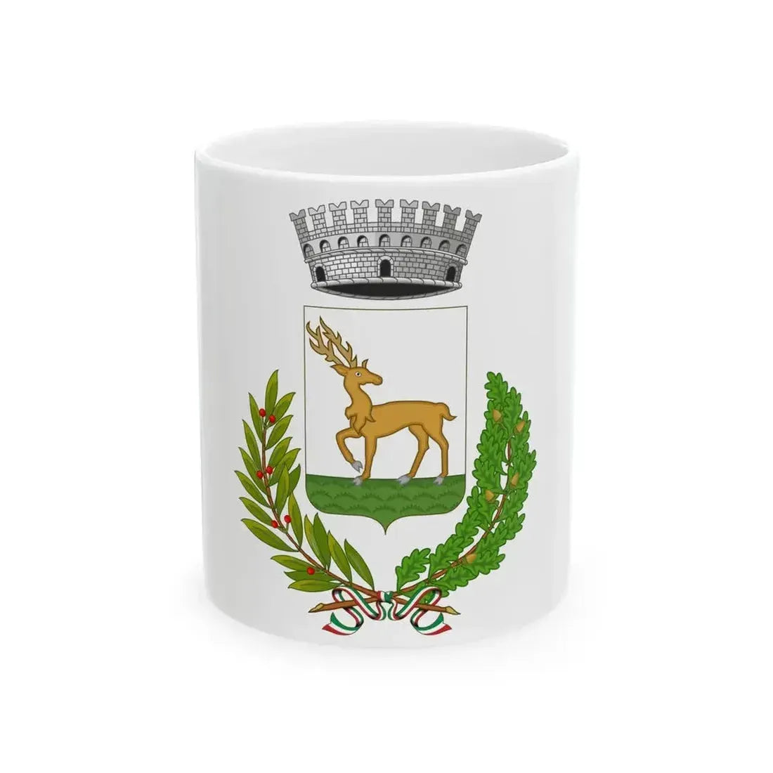 Flag of Codigoro (Italy) White Coffee Mug 11oz - Go Mug Yourself