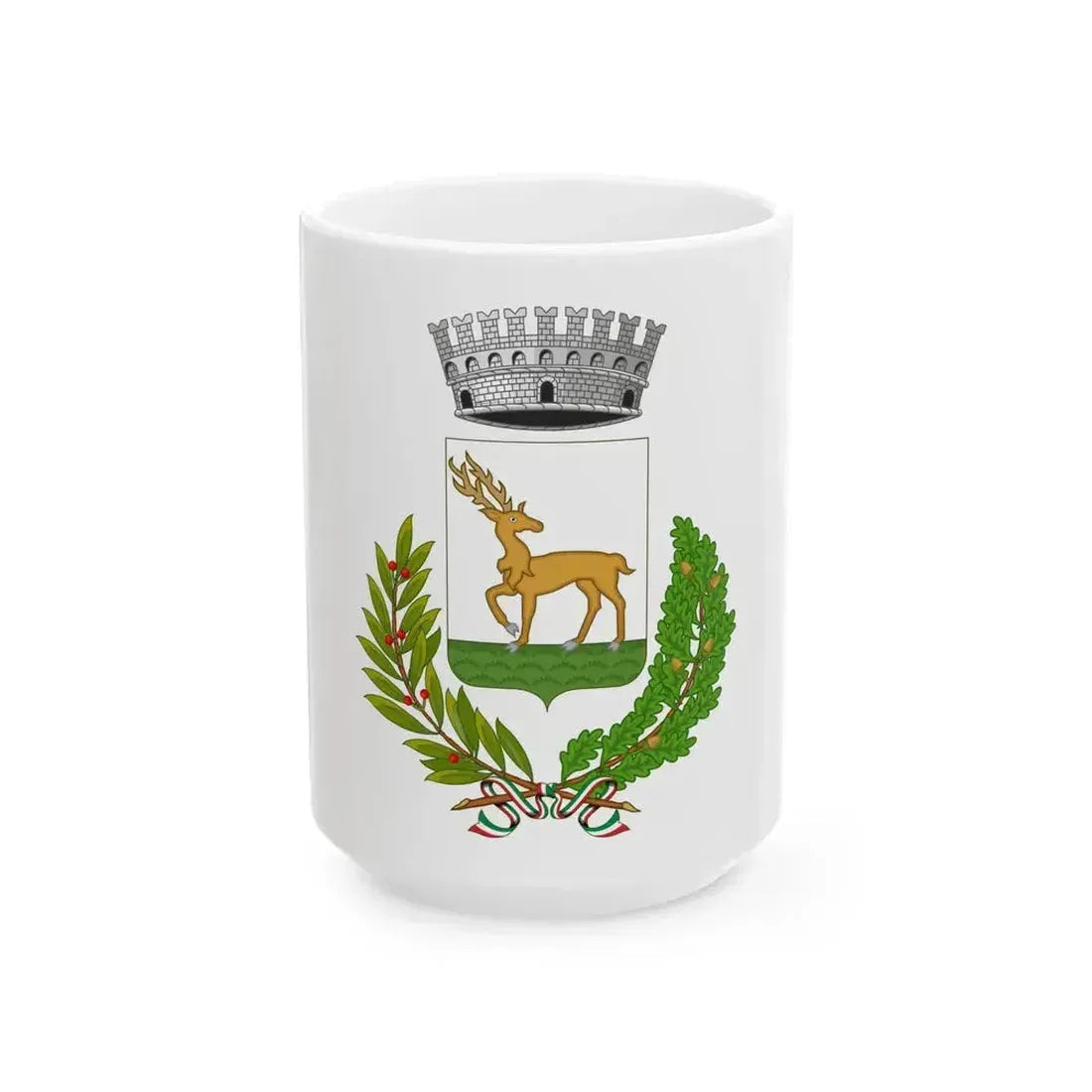 Flag of Codigoro (Italy) White Coffee Mug 15oz - Go Mug Yourself
