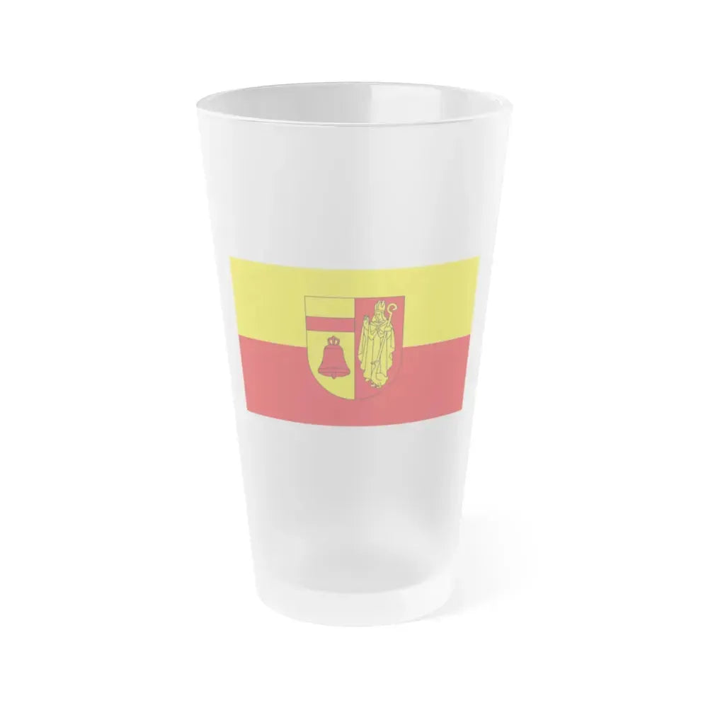 Flag of Coesfeld Germany - Frosted Pint Glass 16oz 16oz Frosted - Go Mug Yourself