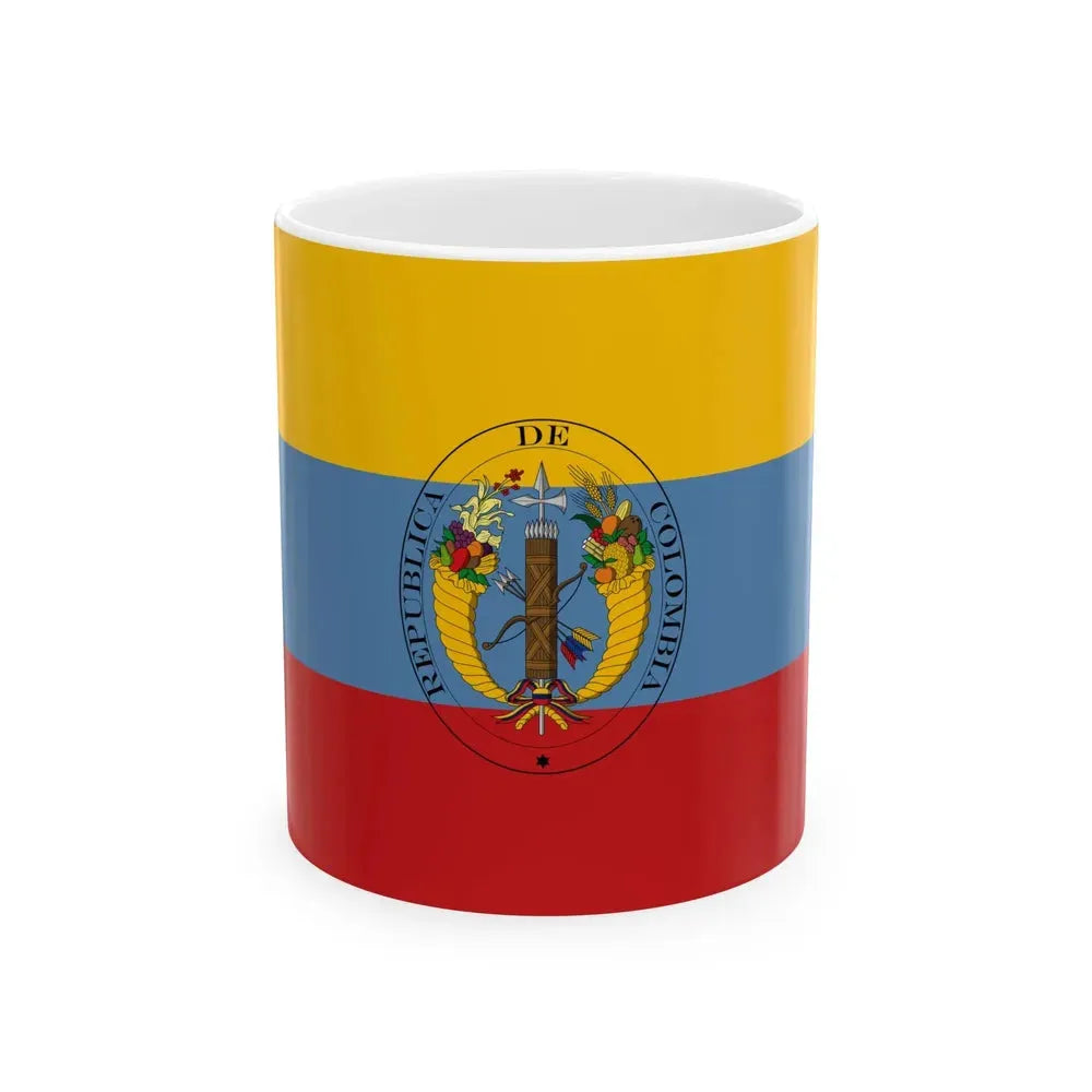 Flag of Colombia 1821-1831 (Colombia) White Coffee Mug 11oz - Go Mug Yourself