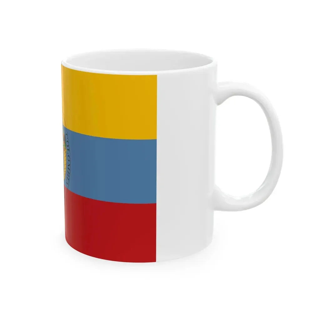 Flag of Colombia 1821-1831 (Colombia) White Coffee Mug - Go Mug Yourself