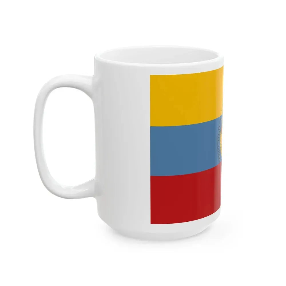 Flag of Colombia 1821-1831 (Colombia) White Coffee Mug - Go Mug Yourself