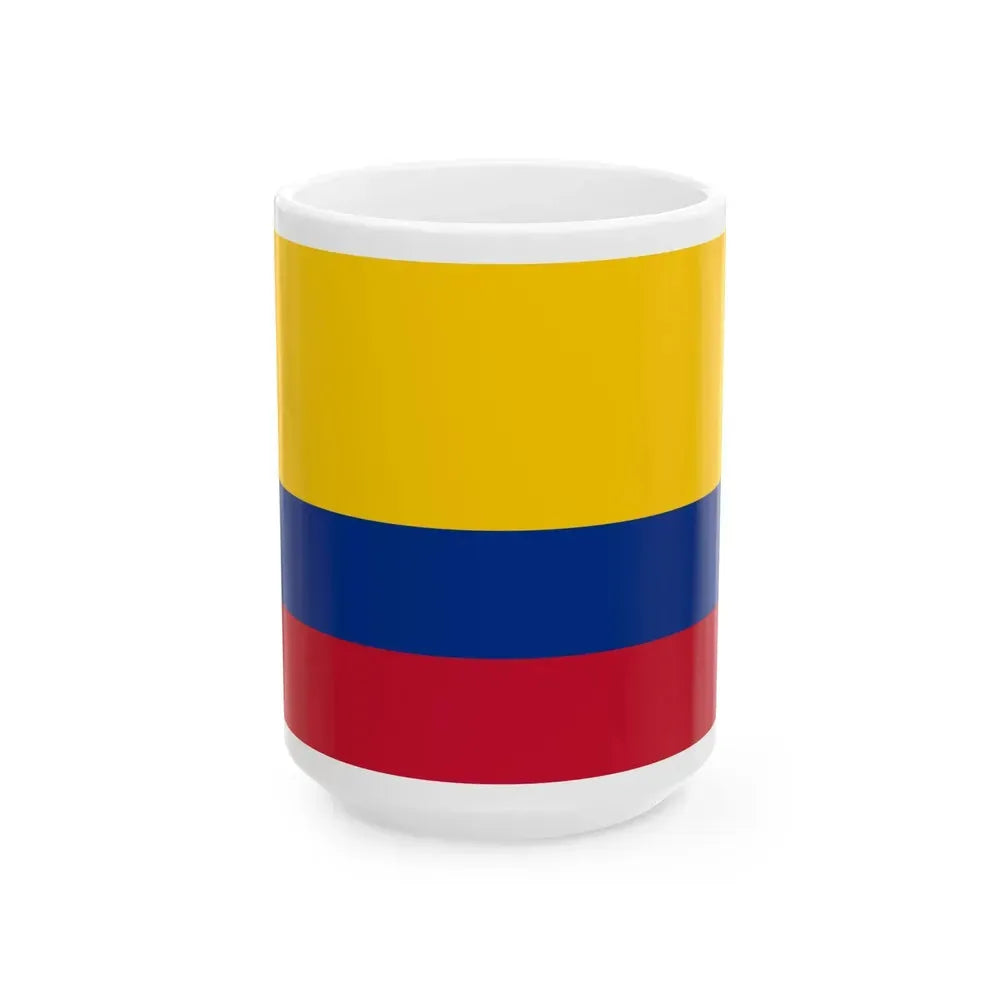 Flag of Colombia (Colombia) White Coffee Mug 15oz - Go Mug Yourself