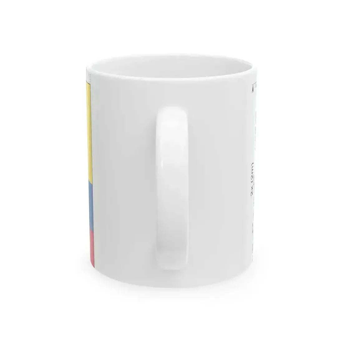 Flag of Colombia construction (Colombia) White Coffee Mug - Go Mug Yourself