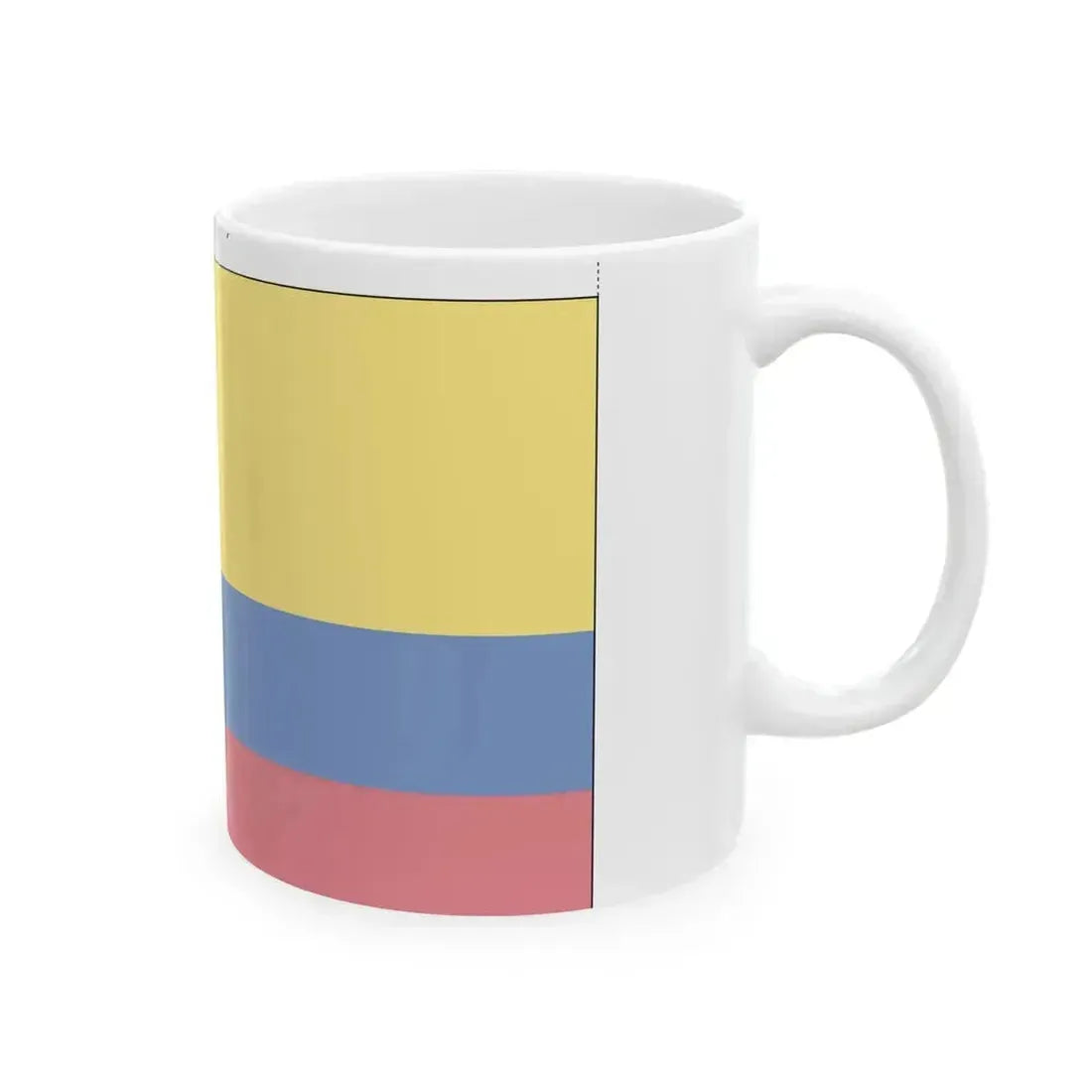 Flag of Colombia construction (Colombia) White Coffee Mug - Go Mug Yourself