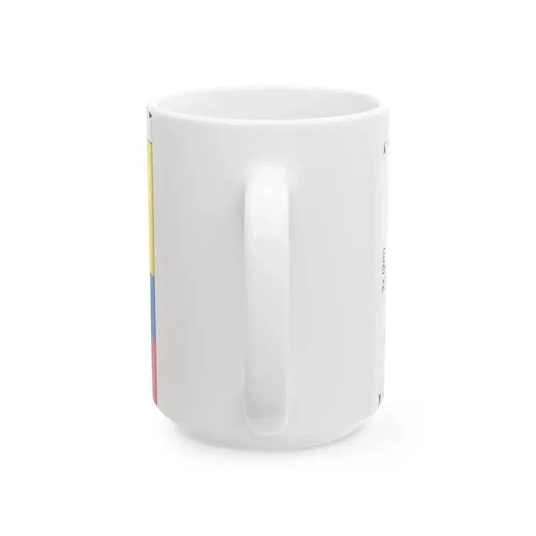 Flag of Colombia construction (Colombia) White Coffee Mug - Go Mug Yourself