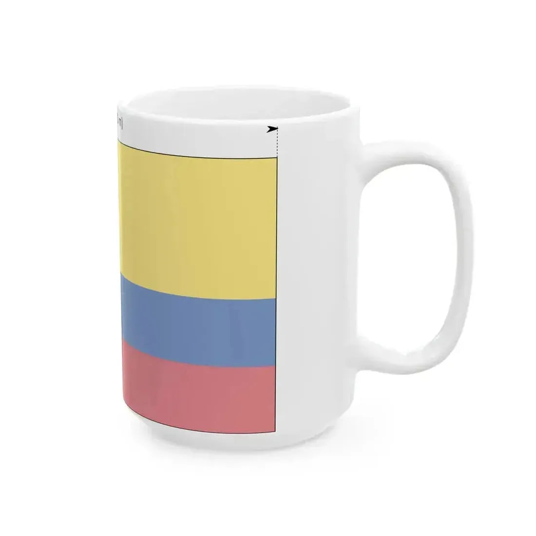 Flag of Colombia construction (Colombia) White Coffee Mug - Go Mug Yourself