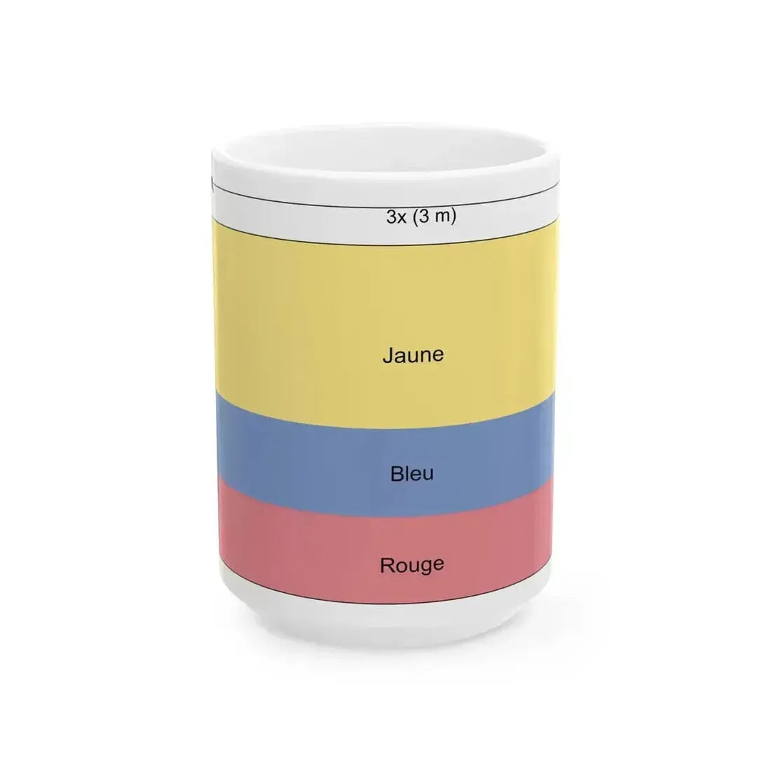 Flag of Colombia construction sheet-fr (Colombia) White Coffee Mug 15oz - Go Mug Yourself
