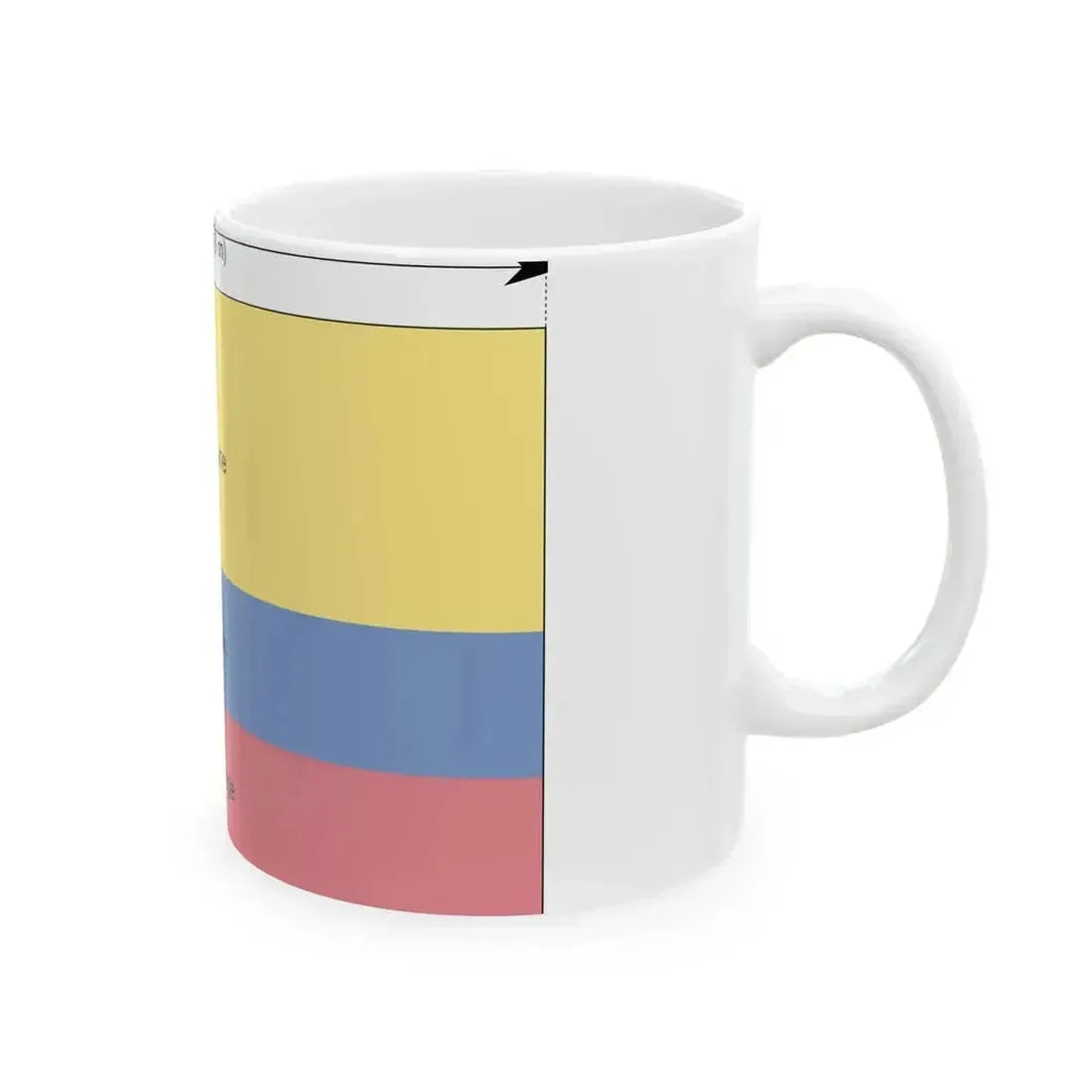 Flag of Colombia construction sheet-fr (Colombia) White Coffee Mug - Go Mug Yourself