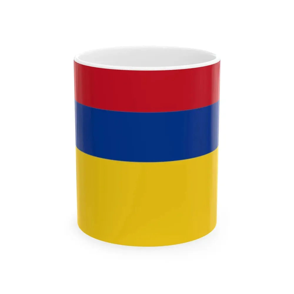 Flag of Colombia upside down (Colombia) White Coffee Mug 11oz - Go Mug Yourself