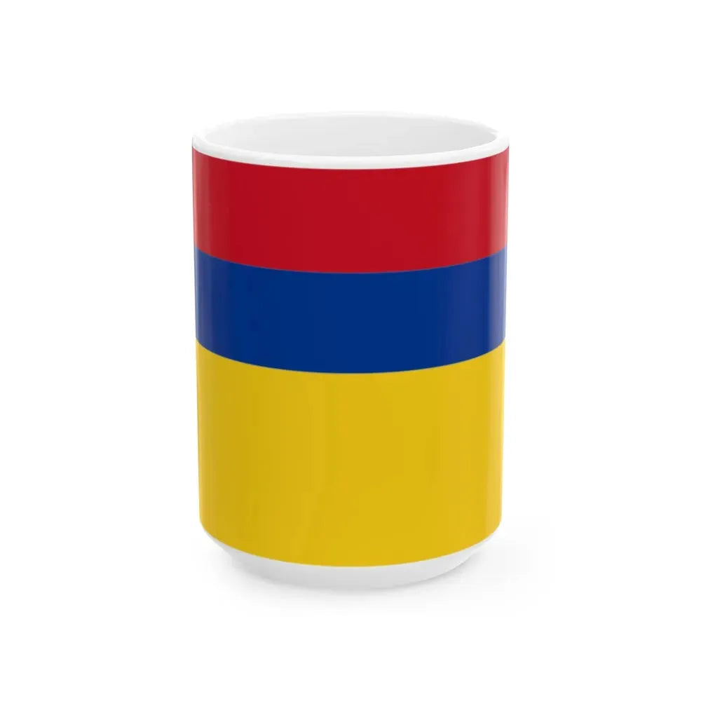 Flag of Colombia upside down (Colombia) White Coffee Mug 15oz - Go Mug Yourself