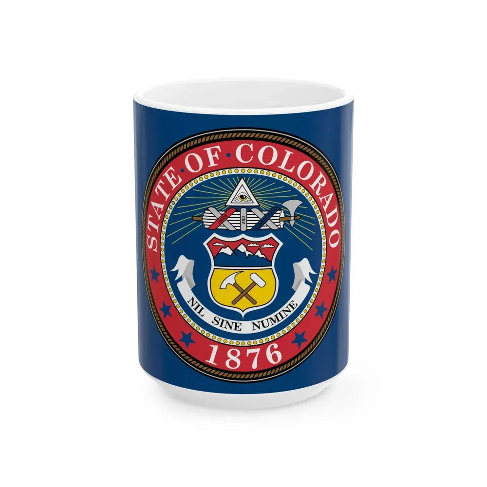 Flag of Colorado 1876-1907 (United States) White Coffee Mug 15oz - Go Mug Yourself