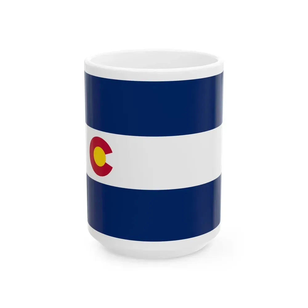 Flag of Colorado 1911-1964 (United States) White Coffee Mug 15oz - Go Mug Yourself