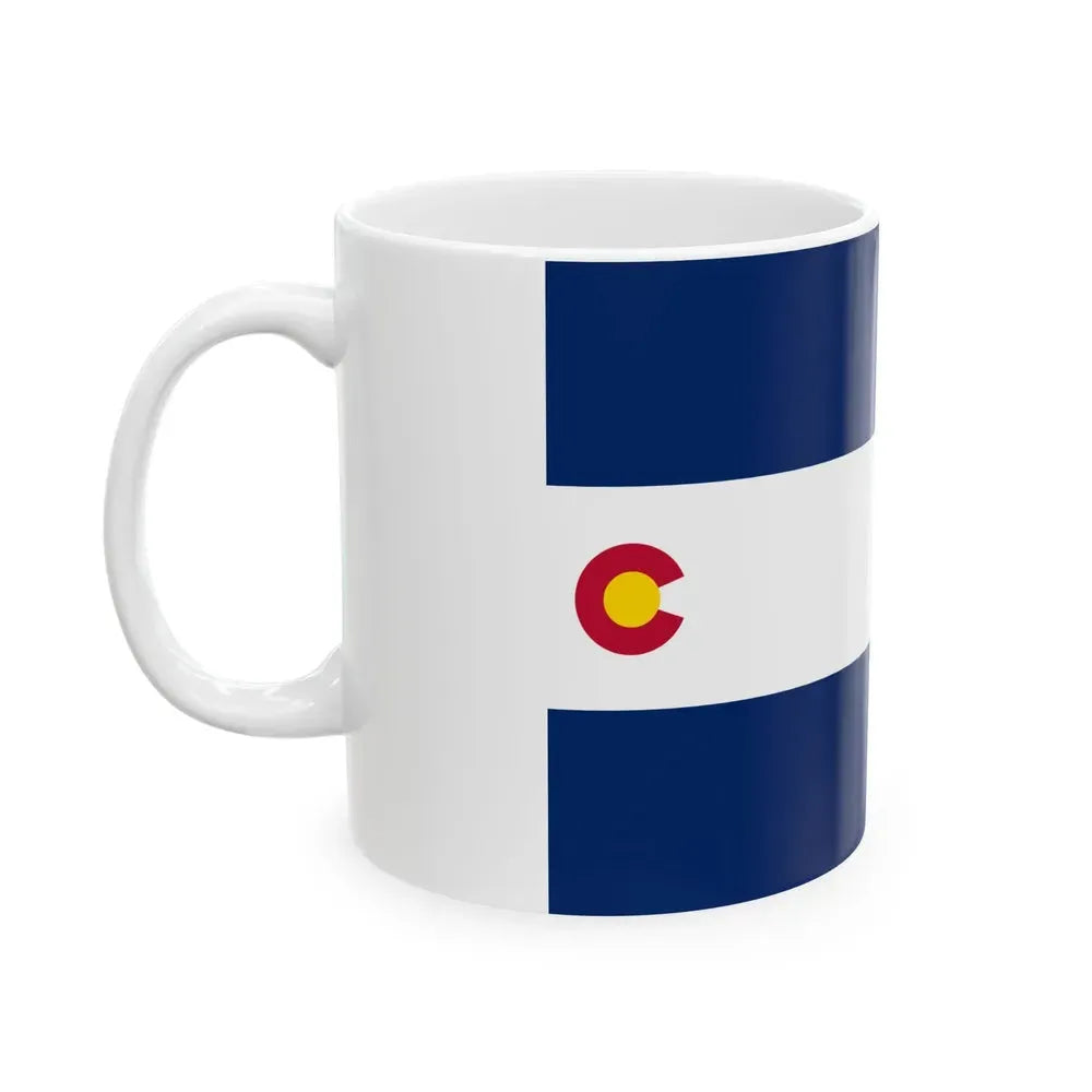 Flag of Colorado 1911-1964 variant (United States) White Coffee Mug - Go Mug Yourself