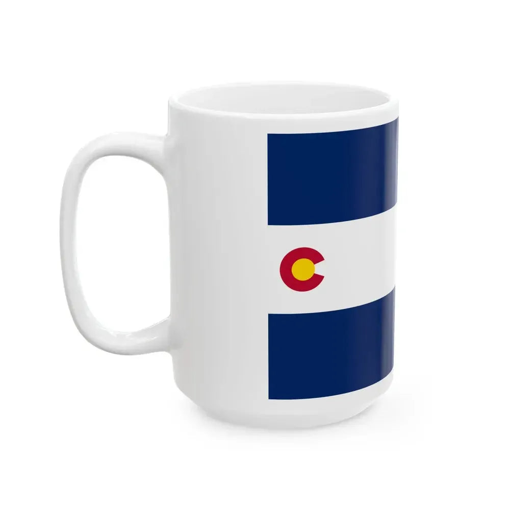 Flag of Colorado 1911-1964 variant (United States) White Coffee Mug - Go Mug Yourself