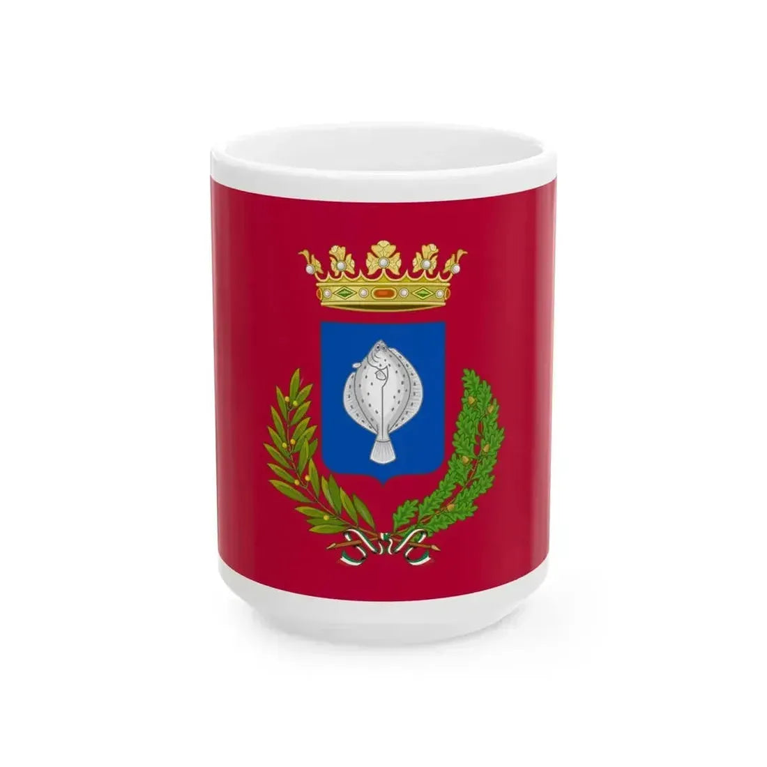 Flag of Comacchio (Italy) White Coffee Mug 15oz - Go Mug Yourself