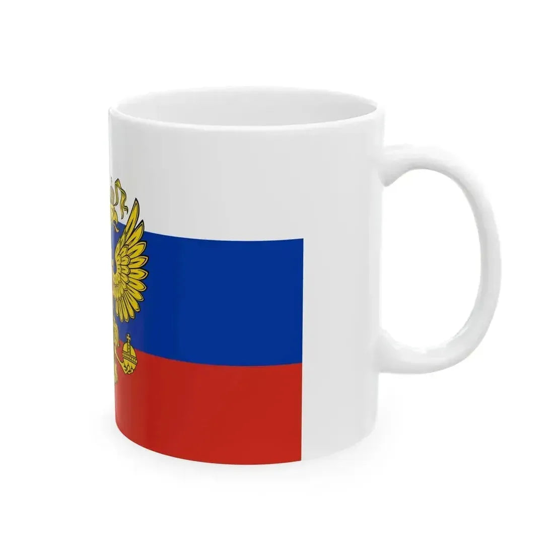 Flag of Commander-in-chief of Russia (Russia) White Coffee Mug - Go Mug Yourself
