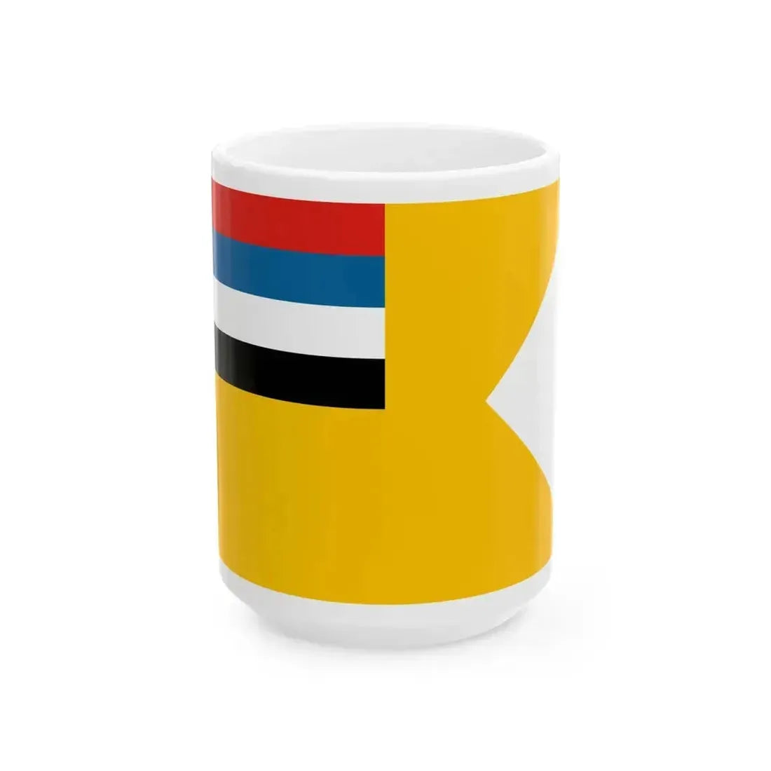 Flag of commander of the Navy of Manchukuo (China) White Coffee Mug 15oz - Go Mug Yourself