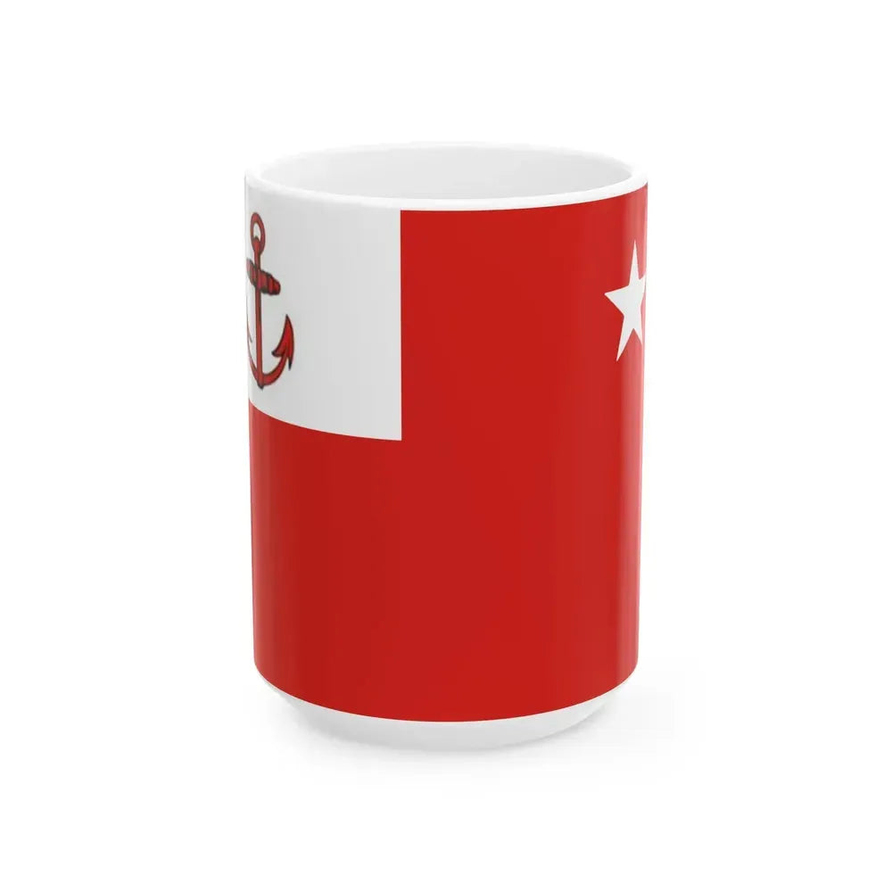 Flag of Commander of the Revolutionary Navy of Cuba (Cuba) White Coffee Mug 15oz - Go Mug Yourself