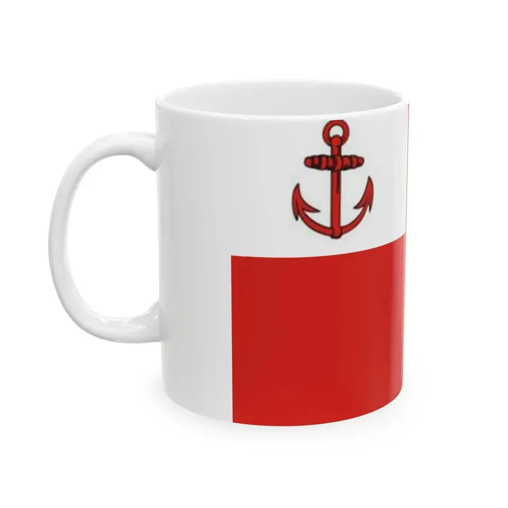 Flag of Commander of the Revolutionary Navy of Cuba (Cuba) White Coffee Mug - Go Mug Yourself