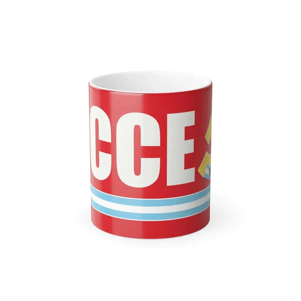 Flag of Communist Party Extraordinary Congress PCCE - Color Changing Coffee Mug 11oz - Go Mug Yourself