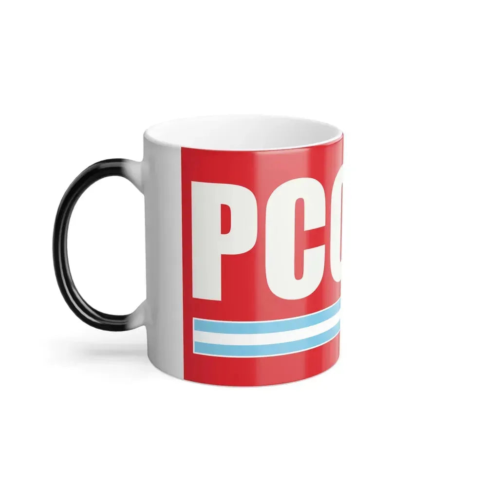 Flag of Communist Party Extraordinary Congress PCCE - Color Changing Coffee Mug - Go Mug Yourself