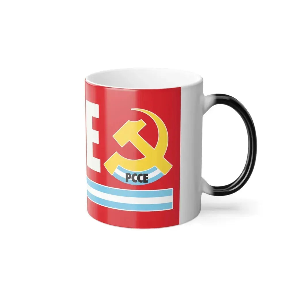 Flag of Communist Party Extraordinary Congress PCCE - Color Changing Coffee Mug - Go Mug Yourself