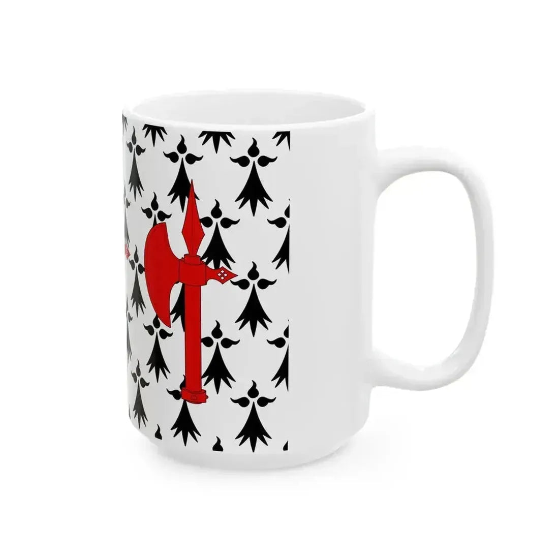 Flag of Concarneau (France) White Coffee Mug - Go Mug Yourself