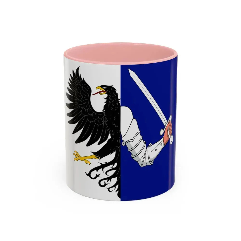 Flag of Connacht Ireland - Accent Coffee Mug 11oz Pink - Go Mug Yourself