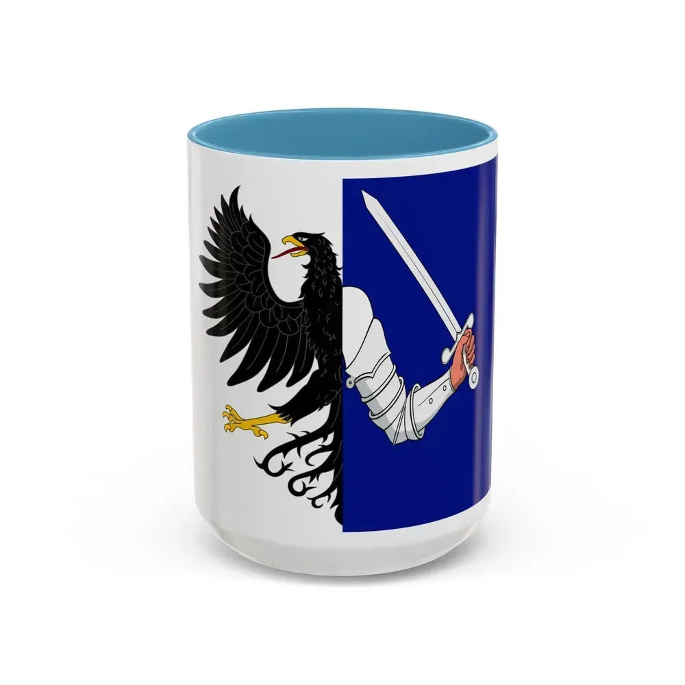 Flag of Connacht Ireland - Accent Coffee Mug 15oz Light Blue - Go Mug Yourself