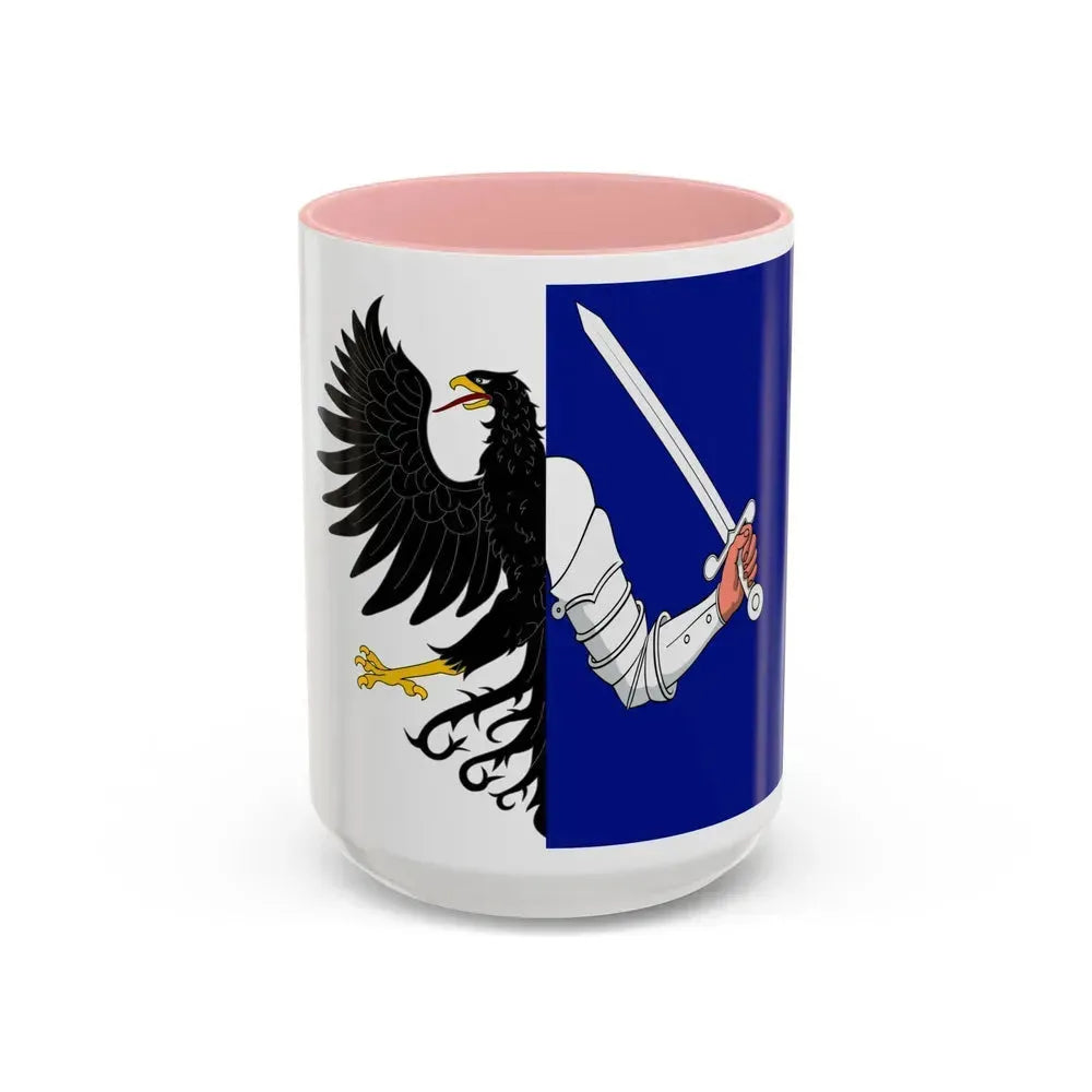 Flag of Connacht Ireland - Accent Coffee Mug 15oz Pink - Go Mug Yourself