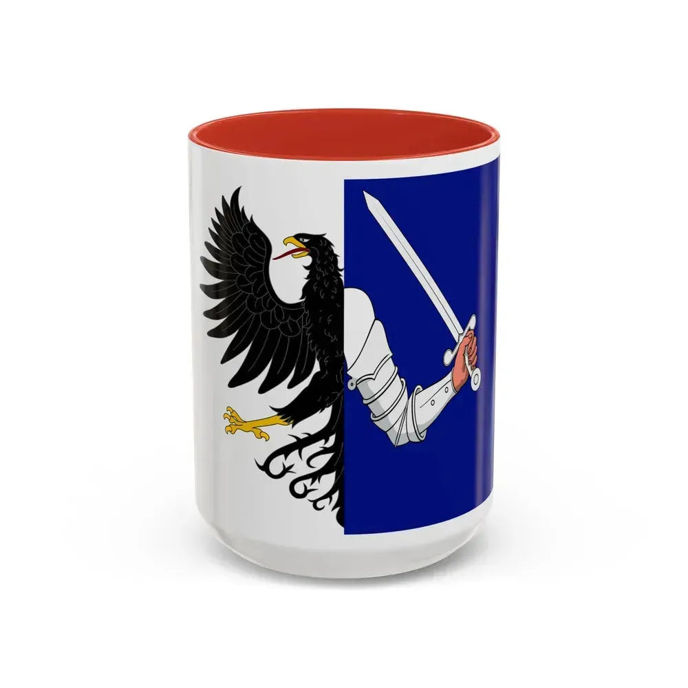 Flag of Connacht Ireland - Accent Coffee Mug 15oz Red - Go Mug Yourself