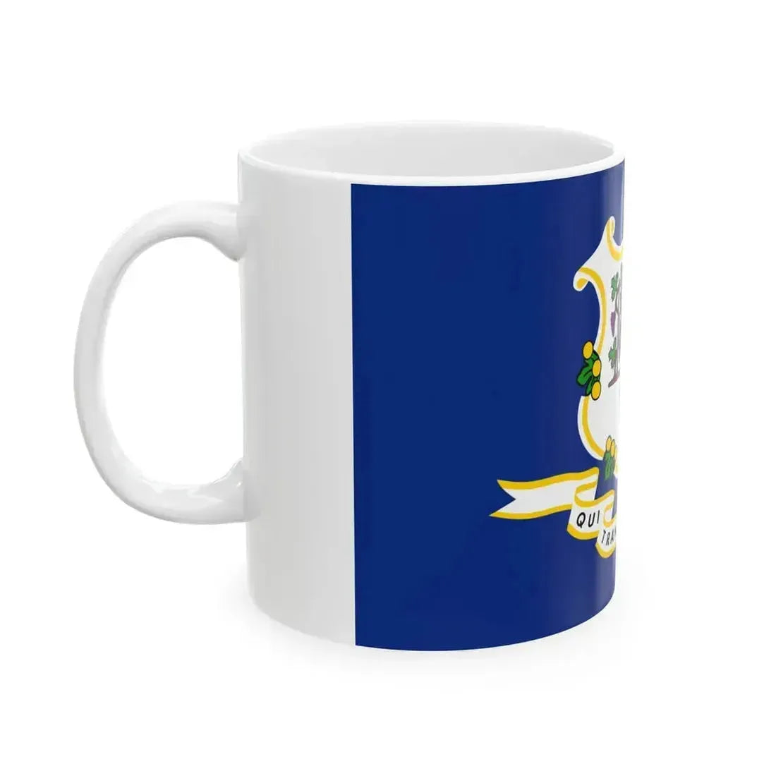 Flag of Connecticut 3-2 (United States) White Coffee Mug - Go Mug Yourself